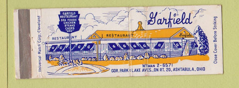Matchbook Cover - Garfield Restaurant Astabula OH WEAR Full Length