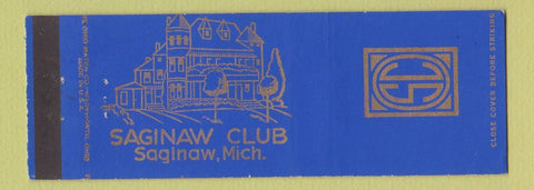 Matchbook Cover - Saginaw Club MI