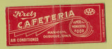 Matchbook Cover - Kretz Cafeteria Dubuque IA BOBTAIL