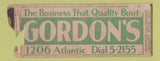 Matchbook Cover - Gordon's DQ WORN BOBTAIL