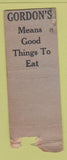 Matchbook Cover - Gordon's DQ WORN BOBTAIL