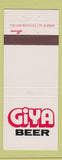 Matchbook Cover - Giya Beer South Africa 30 Strike