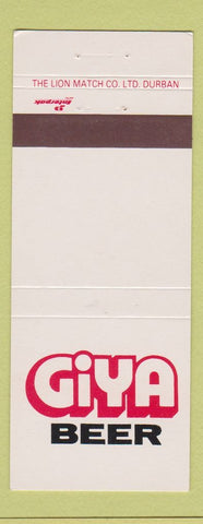 Matchbook Cover - Giya Beer South Africa 30 Strike