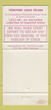 Matchbook Cover - Leopard Beer Stortford Lodge Hastings New Zealand 30 Strike