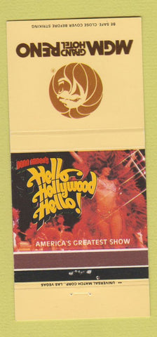 Matchbook Cover - MGM Grand Hotel Reno NV casino girlie 30 Strike