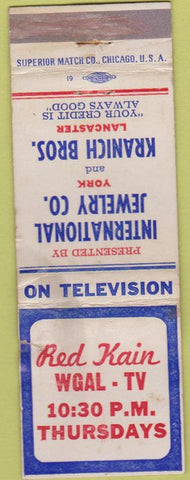 Matchbook Cover - International Jewelry York Lancaster PA radio WORN