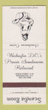 Matchbook Cover - Scandia Room Washington DC girlie 30 Strike