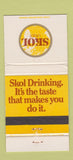 Matchbook Cover - Skol Lager Beer England UK 30 Strike
