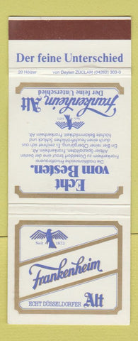 Matchbook Cover - Gatz Beer Dusseldorf Germany