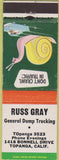 Matchbook Cover - Russ Gray Dump Trucking Topanga CA