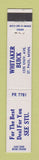 Matchbook Cover - Whitaker Buick ST Paul MN 10 Strike