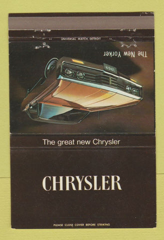 Matchbook Cover - Chrysler New Yorker Newell WV WEAR 40 Strike