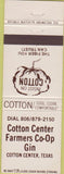 Matchbook Cover - Cotton Center Farmers COOP Cotton Center TX