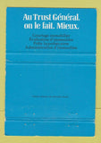 Matchbook Cover - Trust General Banking QC Rimouski Alma Levis 40 Strike