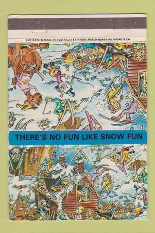 Matchbook Cover - There's No Fun Like Snow Australia  40 Strike