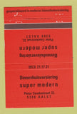 Matchbook Cover Binnenhuisversiering Super Modern Pieter Couckestraat 40 Strike