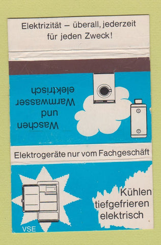 Matchbook Cover - Kuhlen Refrigerators Switzerland WEAR 40 Strike