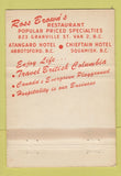 Matchbook Cover - Dogwood Flower Canada BC WEAR 40 Strike