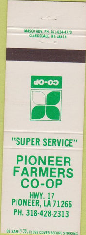 Matchbook Cover - Pioneer Farmers COOP Pioneer LA