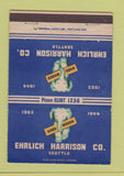 Matchbook Cover - Ehrlich Harrison Seattle WA hard woods 40 Strike