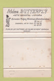 Matchbook Cover Butterfly Gift Store Playa De Las Canteras Spain WEAR 40 Strike