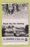 Matchbook Cover - Mando Rainy Lake MN ON Paper REAL PHOTO WEAR 40 Strike
