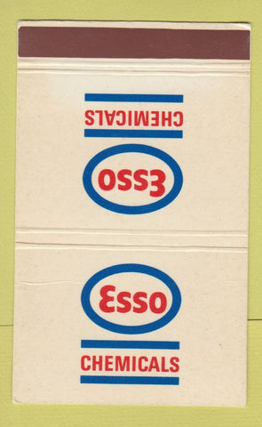 Matchbook Cover - Esso oil gas Chemicals London UK England 40 Strike