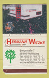 Matchbook Cover - Hermann Witzke Wolfsburg Germany WEAR 40 Strike