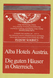 Matchbook Cover - Alba Hotels Austria WEAR 40 Strike