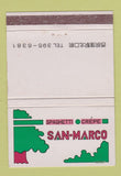 Matchbook Cover - San Marco Spaghetti Crepe Japan? 40 Strike