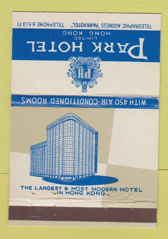 Matchbook Cover - Park Hotel Hong Kong 40 Strike