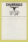 Matchbook Cover - Churrasco Steaks Luzern Switzerland 40 Strike