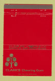 Matchbook Cover - Clark's Chewing Gum Bornem Belgium 40 Strike