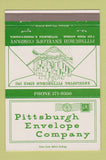 Matchbook Cover - Pittsburgh Envelope Company PA 40 Strike