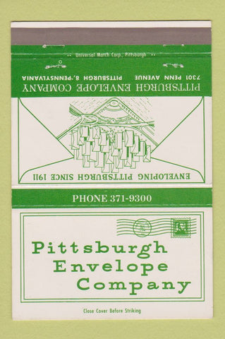 Matchbook Cover - Pittsburgh Envelope Company PA 40 Strike