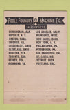 Matchbook Cover - Poole Foundry Machine Company Baltimore MD WEAR 40 Strike