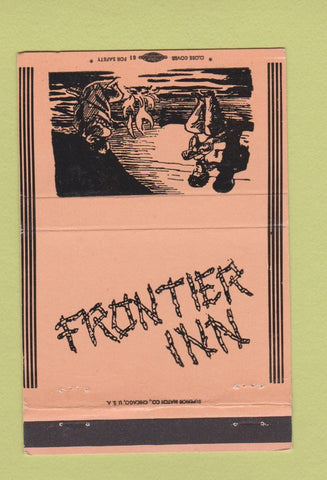 Matchbook Cover - Frontier Inn Restaurant Rockton IL 40 Strike