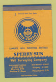 Matchbook Cover - Sperry Sun Well Surveying Houston TX Philadelphia PA 40 Strike