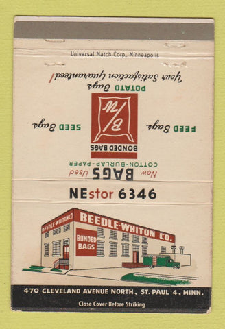 Matchbook Cover - Beedle Whiton Bags St Paul MN 40 Strike