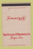 Matchbook Cover - Stanley Rockwell Company Hartford CT metal treating 40 Strike