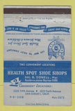 Matchbook Cover - Health Spot Shoe Shop San Diego CA 40 Strike