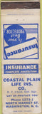 Matchbook Cover - Coastal Plain Life Insurance Washingtion NC POOR
