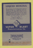 Matchbook Cover - Liquid Honing Vapor Blast Milwaukee WI 40 Strike