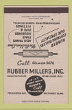 Matchbook Cover - Rubber Miller Acid Tanks Fans Baltimore MD 40 Strike