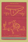 Matchbook Cover - Fred Harvey Cowboy Scene RED 40 Strike