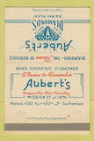 Matchbook Cover - Aubert's Diamonds Jewelry San Francisco CA 40 Strike