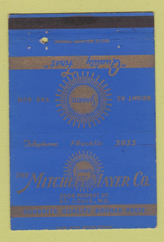 Matchbook Cover - Mitchell Mayer Bronze Paste St Louis MO 40 Strike