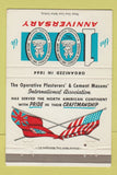 Matchbook Cover - Plasterers Cement Masons Association 1964 40 Strike