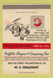 Matchbook Cover - Griffith Raguse Grinding Wheel Philadelphia PA 40 Strike