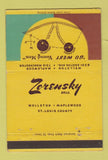 Matchbook Cover - Zorensky Bros Wellston Maplewood MO men's clothes 40 Strike
